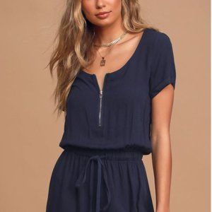 Lulus Navy Blue Romper--new with tags
